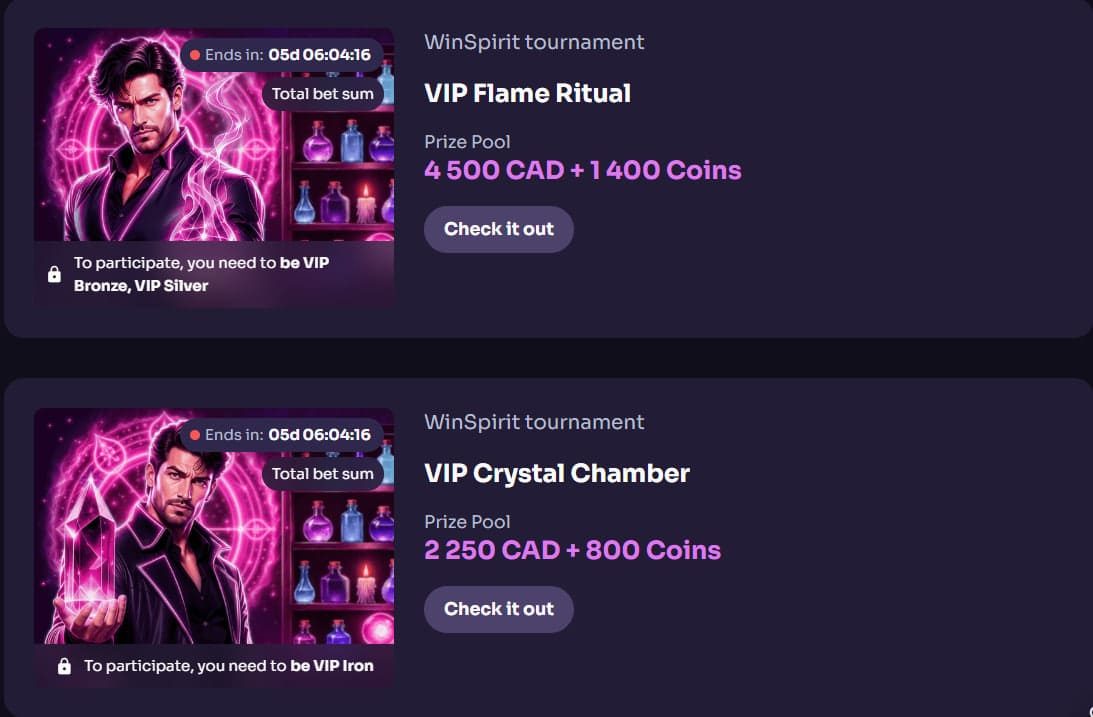 WinSpirit Promotions CA – Free Spins, VIP & Reload image 2
